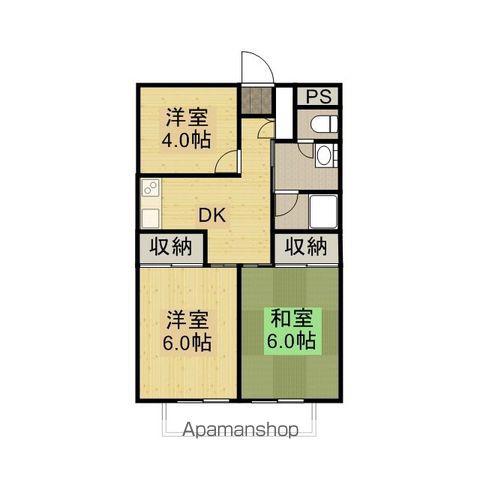 サーパスⅡ(3DK/4階)の間取り写真