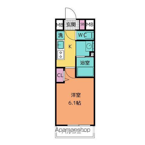 LUXENA KAMIMAEZU(1K/8階)の間取り写真