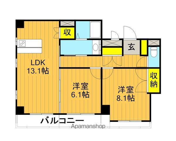 ソレーユ丸武・堤下(2LDK/3階)の間取り写真