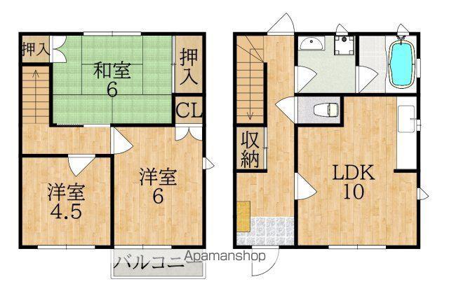 サンメゾネット(3LDK)の間取り写真