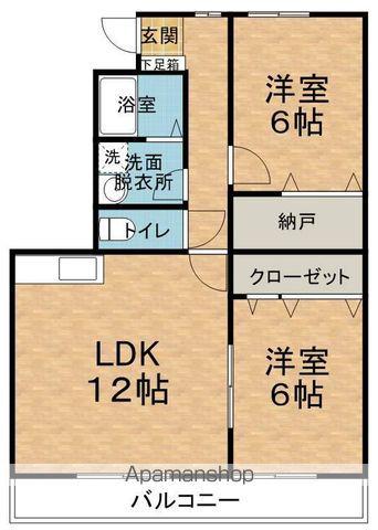 アスピア安曇野マンション(2LDK/3階)の間取り写真