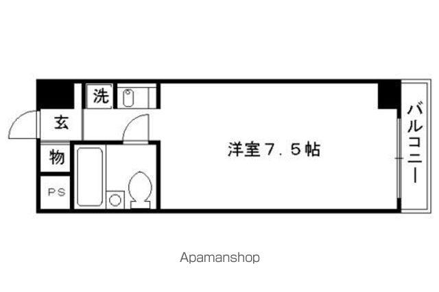 TATSUMIYAビル(1K/2階)の間取り写真