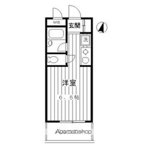 アーバンライフ鹿島(ワンルーム/4階)の間取り写真