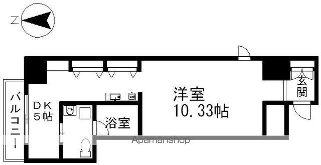 N.S.ZEAL泉(ワンルーム/13階)の間取り写真