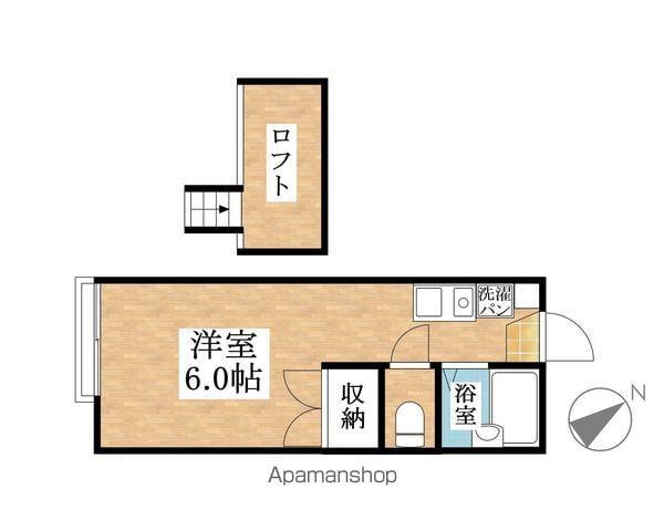 名鉄犬山線 柏森駅 徒歩14分 2階建 築30年(1K/2階)の間取り写真