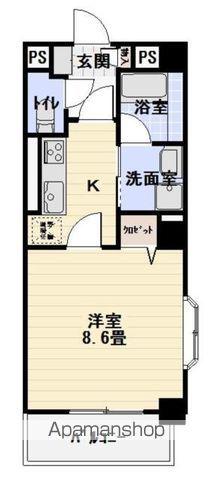 モダンタイムス(1K/2階)の間取り写真