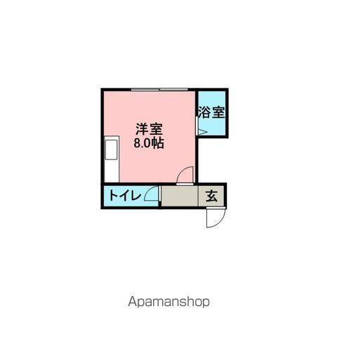 船栄ハイツⅡ(ワンルーム/2階)の間取り写真