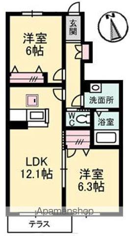 シャーメゾンAYAⅠ番館(2LDK/1階)の間取り写真