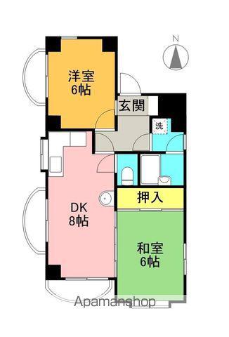 メゾン沖ノ橋(2DK/2階)の間取り写真