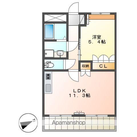 ロイヤルパレス(1LDK/2階)の間取り写真
