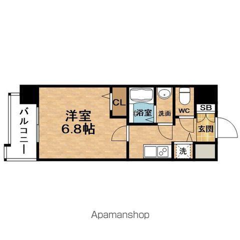 SRESIDENCETEMMAGRACIS(1K/9階)の間取り写真