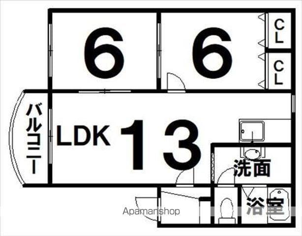 ファミール102(2LDK/2階)の間取り写真