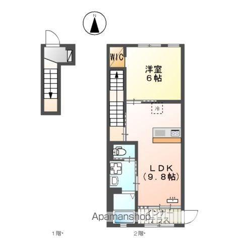 アリビオ(1LDK/2階)の間取り写真