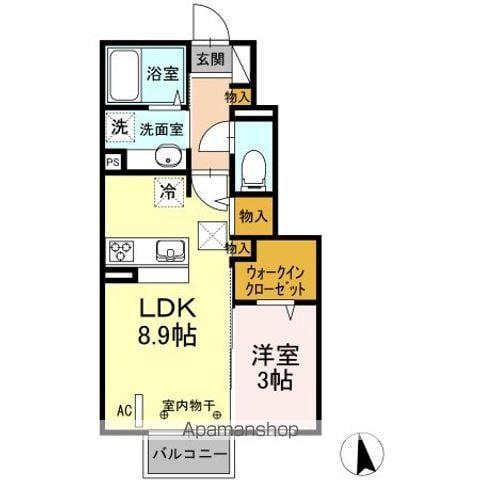 ルイティアⅧ(1LDK/1階)の間取り写真