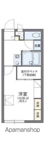 レオパレス八王子(1K/2階)の間取り写真