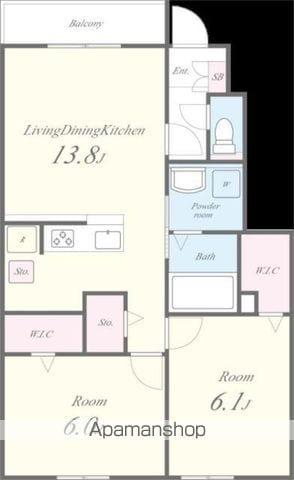 アン ボロンテ(2LDK/1階)の間取り写真