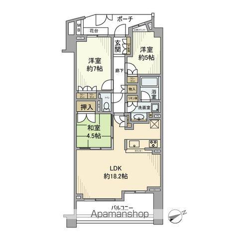 パークハウス フォレストリエ(3LDK/3階)の間取り写真