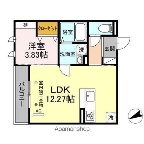 DーROOMT.MⅡ(1LDK/2階)の間取り写真