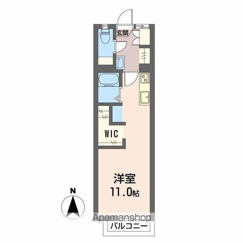 フレグランスマルナカ(ワンルーム/1階)の間取り写真