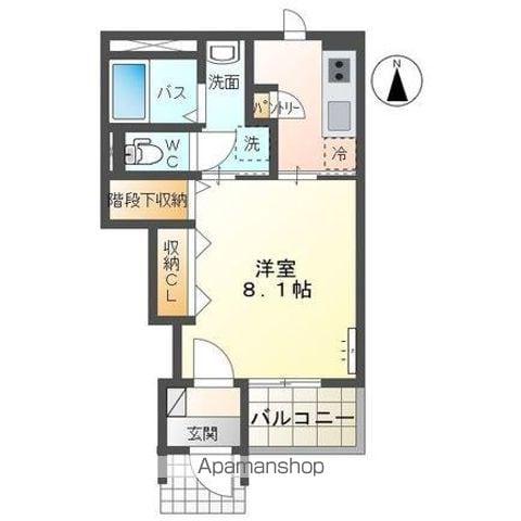 スリジエ A(1K/1階)の間取り写真