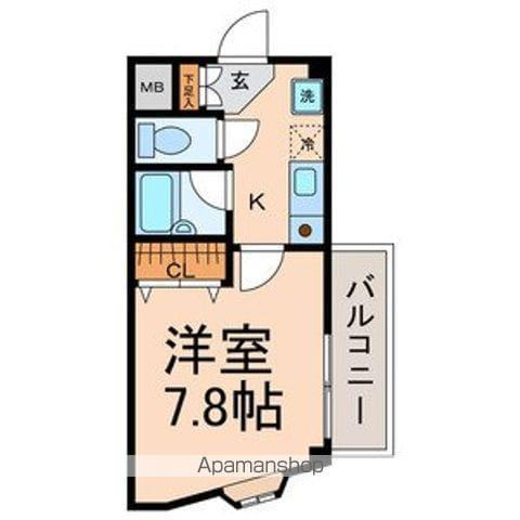 リバティハウス(1K/2階)の間取り写真