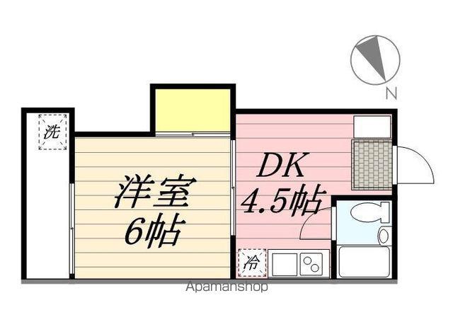 三鷹永谷ハイツⅡ(1DK/1階)の間取り写真