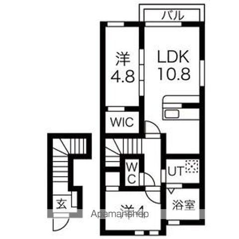 GRANDIR KABE (2LDK/2階)の間取り写真