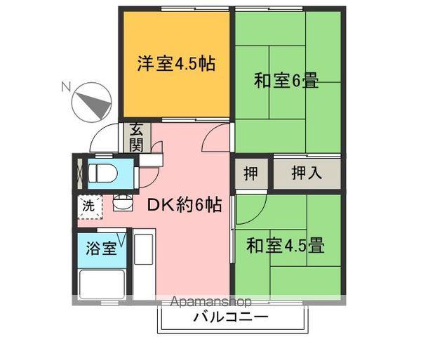 コーポ宮小路(3DK/2階)の間取り写真