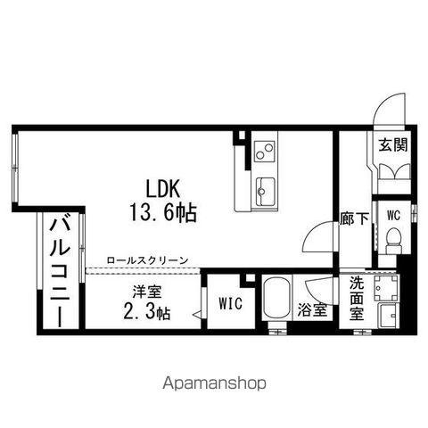 MIMOZA(1LDK/2階)の間取り写真