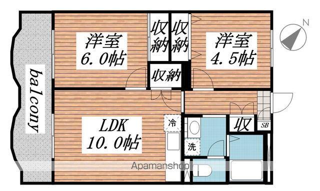 モナミヴィレッジ富里(2LDK/3階)の間取り写真