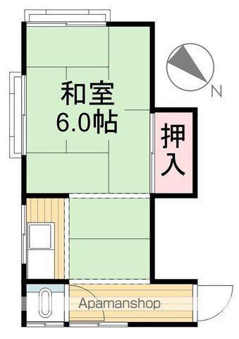 小島アパート(1K/2階)の間取り写真
