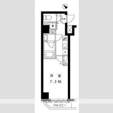 ハーモニーレジデンス田町(1K/4階)の間取り写真