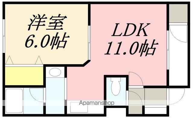 ピアース桔梗(1LDK/1階)の間取り写真