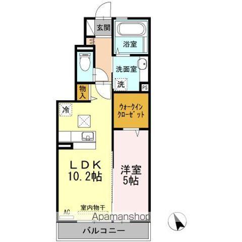 フレシールウッド(1LDK/1階)の間取り写真