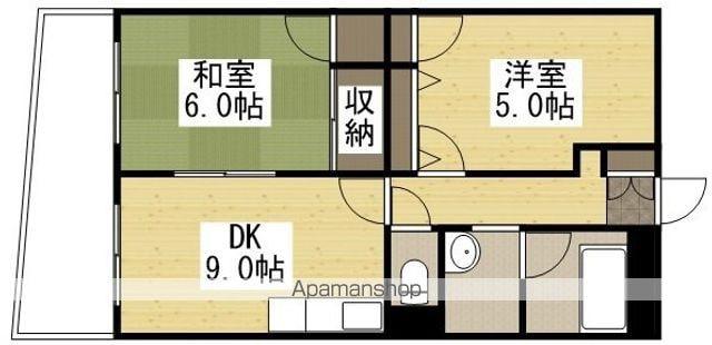 シティハイツ清水(2DK/5階)の間取り写真
