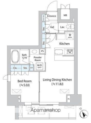 ミリアレジデンス浅草橋Ⅱ(1LDK/4階)の間取り写真