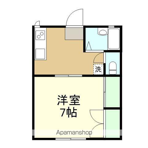 メゾンジルエット(1K/1階)の間取り写真