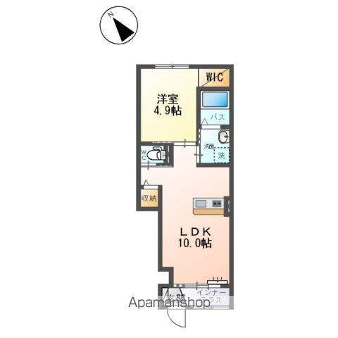 グレイスリー(1LDK/1階)の間取り写真