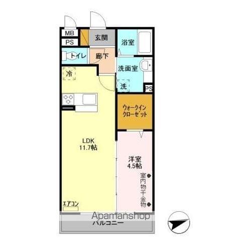 クレールコート(1LDK/2階)の間取り写真