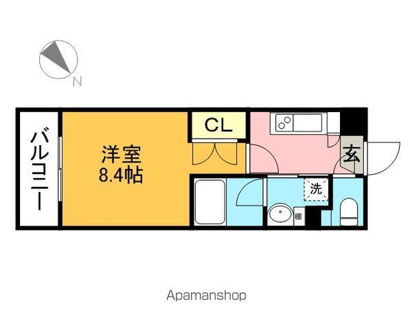 ベルウッド南山(1K/3階)の間取り写真