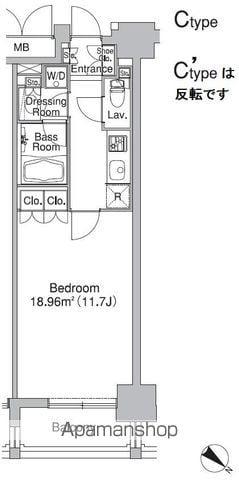 レジディア市ヶ谷Ⅱ(1K/9階)の間取り写真