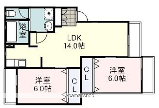 プリメーラミナミ(2LDK/2階)の間取り写真