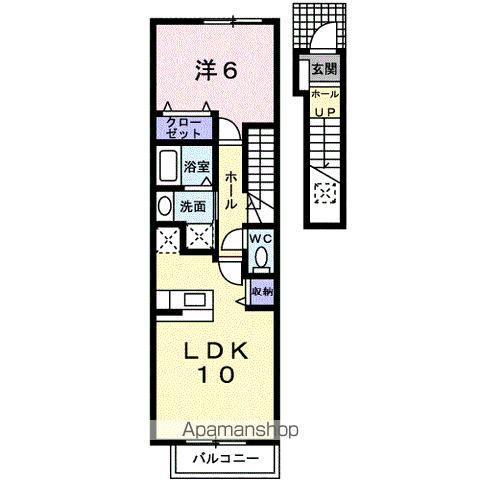サンリットエクセレンスB(1LDK/2階)の間取り写真