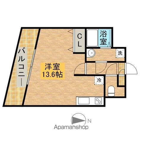 プラウランド名駅(ワンルーム/3階)の間取り写真