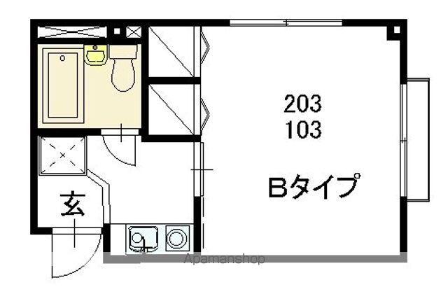 アルシオネMT(1K/2階)の間取り写真