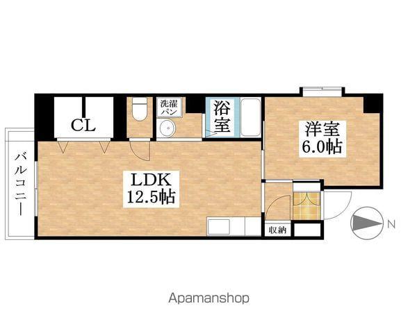 シャトー桐野(1LDK/2階)の間取り写真