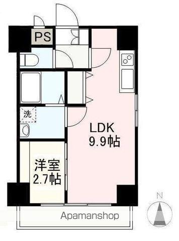 プレシャスタイム亀井町(1LDK/1階)の間取り写真
