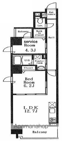 アルクス森下(1SLDK/6階)の間取り写真