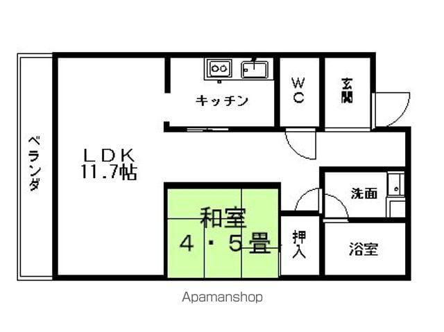 CASA・F・R(1LDK/3階)の間取り写真