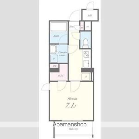ラ ルーチェ川名(1K/4階)の間取り写真